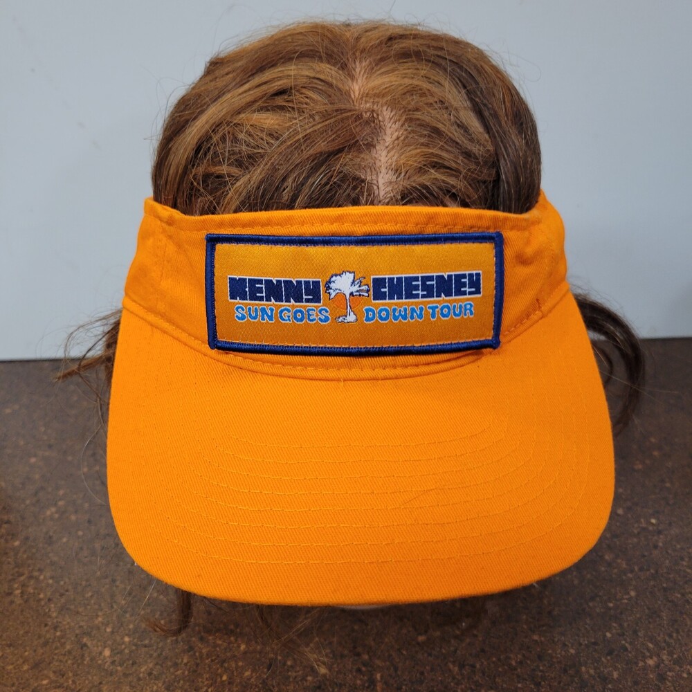 Kenny Chesney 2024 US Concert Tour Sun Goes Down Tour Orange Visor Hat One Size